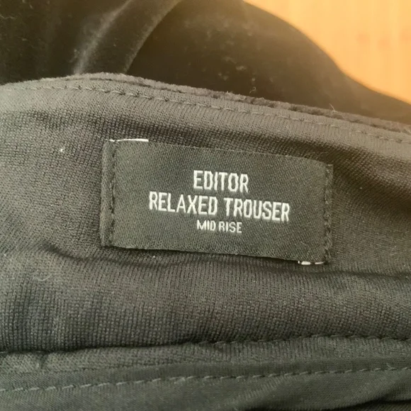 Express Editor Black Velvet Trouser Pants - Picture 4 of 5